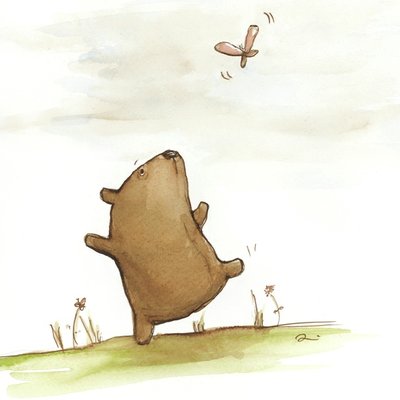 Bear & butterfly Bear & butterfly