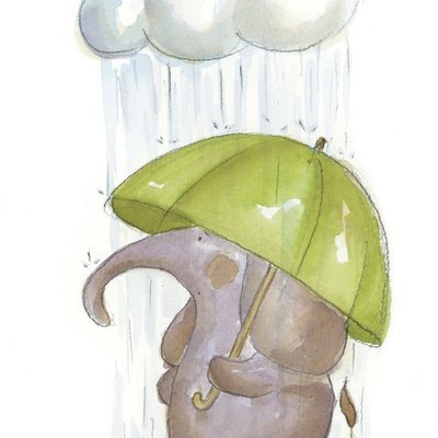 Elephant with umbrella Elephant with umbrella