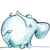 Elephant and bird Elephant and bird