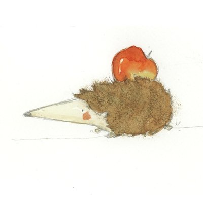 hedgehog and apple hedgehog and apple