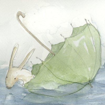 Rabbit with umbrella Rabbit with umbrella