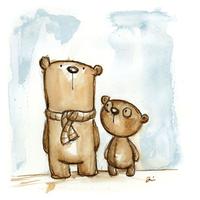 Teddy and the bear Teddy and the bear