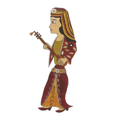 The saz player The saz player