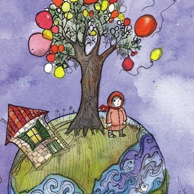 Planet of red balloons Planet of red balloons