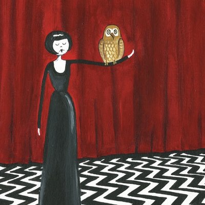 on stage with owl on stage with owl