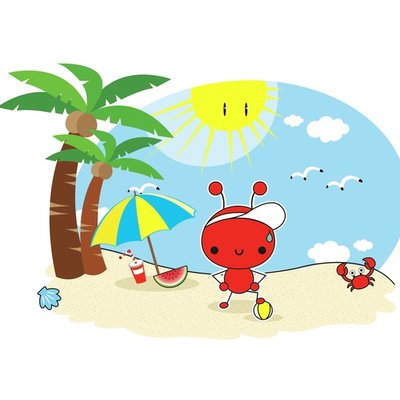 Red Ant at the beach 2 Red Ant at the beach 2
