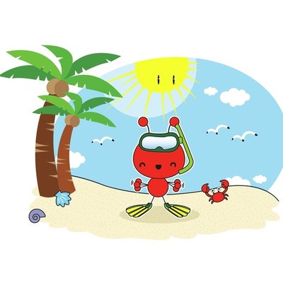 Red Ant at the beach 4 Red Ant at the beach 4