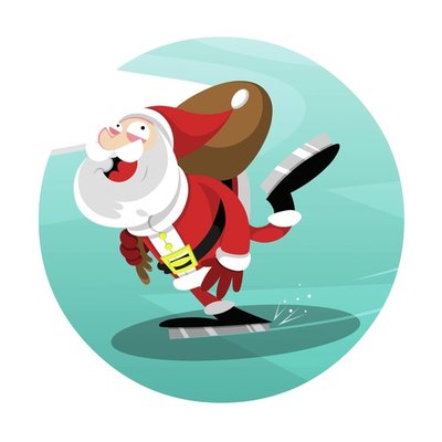 Santa Skating Santa Skating