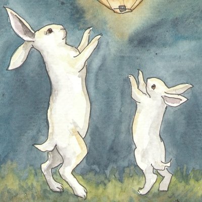 swimming rabbits by bluedogrose on storybird