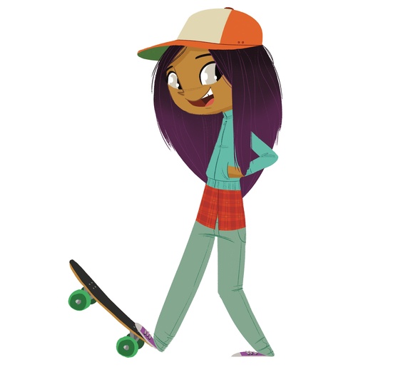 Skater Girl Orange Cap by art of Jess von i on Storybird